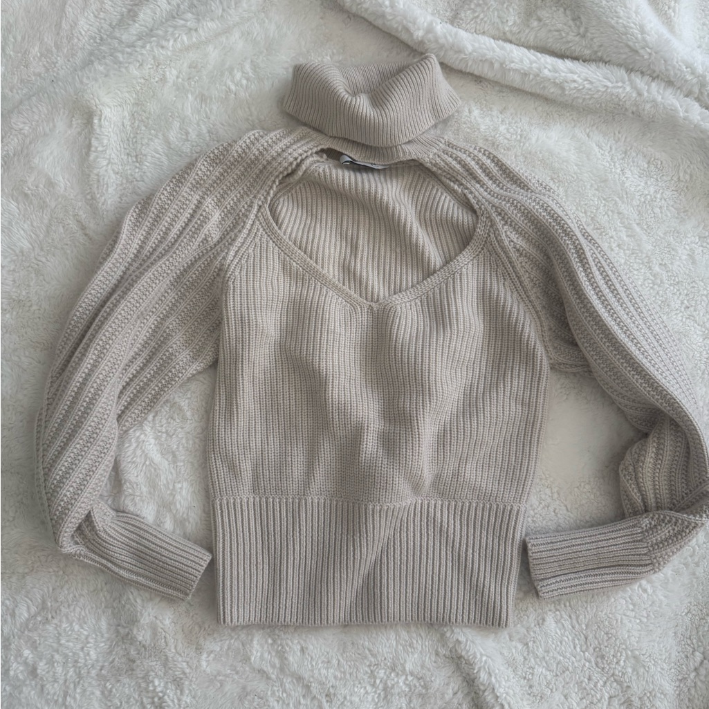 Iro Cream Turtleneck Sweater